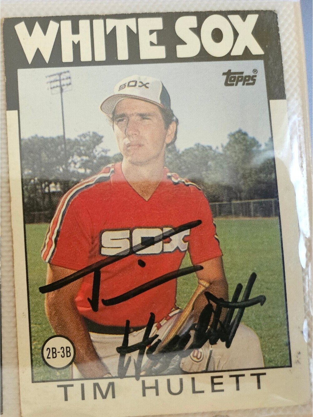 TIM HULETT hand Signed 1986 Topps Card autograph WHITE SOX